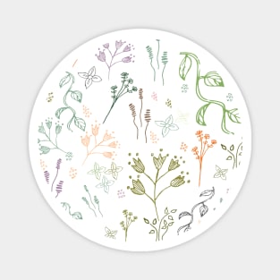 Hand drawn flowers Magnet